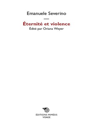 cover image of Éternité et violence